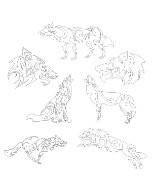 Tribal Wolf Patterns