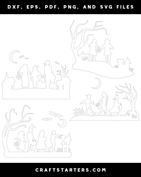 Trick Or Treating Scene Patterns