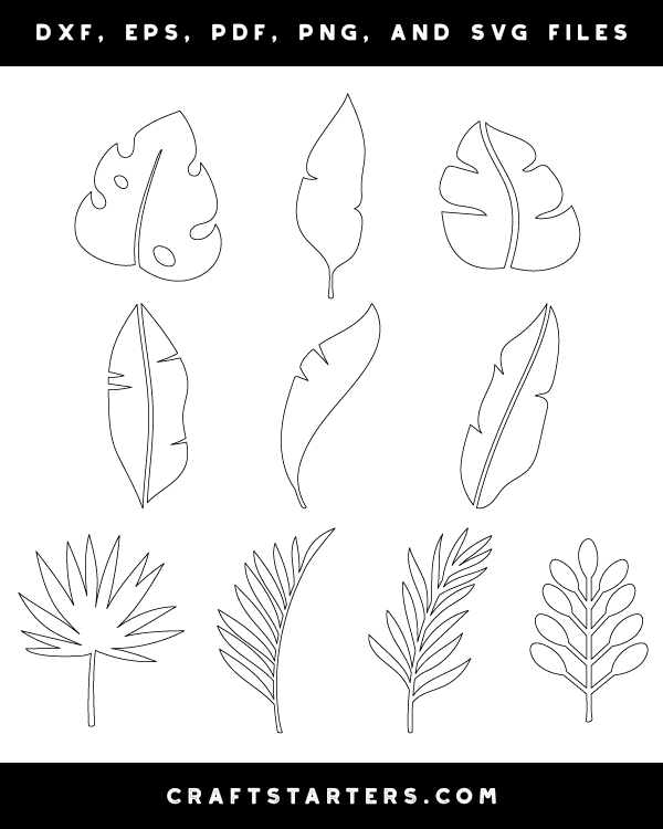 jungle leaf templates to cut out