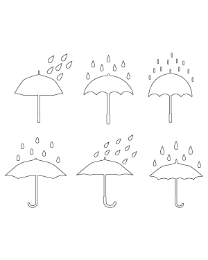 Umbrella And Rain Patterns