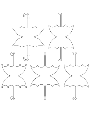 Umbrella-Shaped Card Patterns