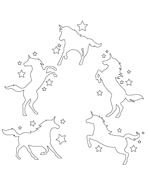 Unicorn And Stars Patterns