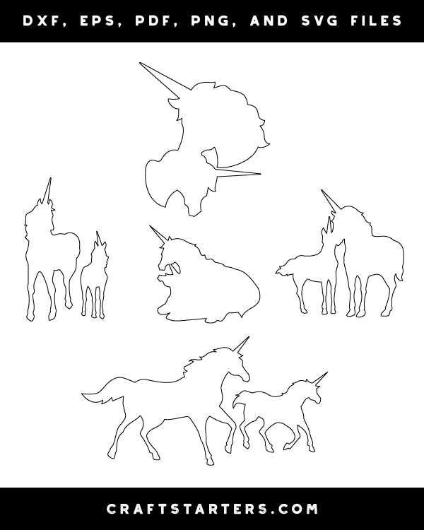 Unicorn Mother And Baby Patterns