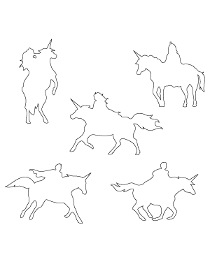 Unicorn With Rider Patterns
