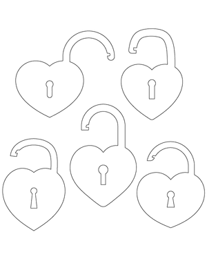 Unlocked Heart Padlock Patterns