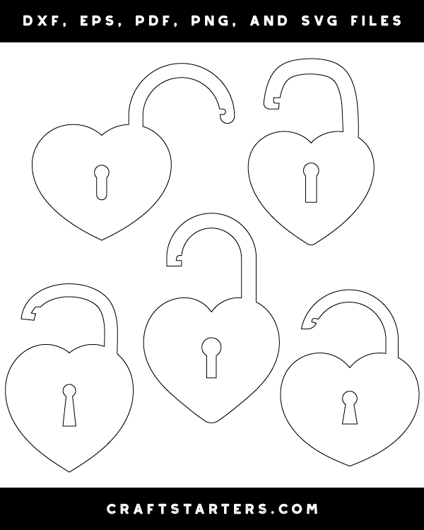 Unlocked Heart Padlock Patterns