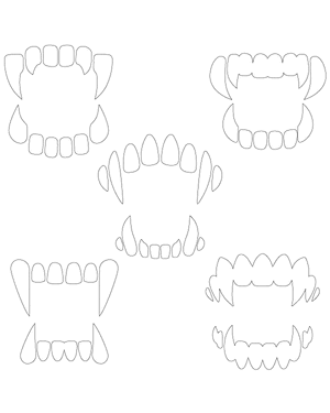 Vampire Teeth Patterns