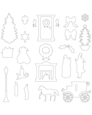 Victorian Christmas Scene Creator Patterns