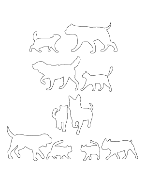 Walking Cat And Dog Patterns