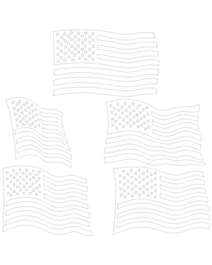 Waving American Flag Patterns