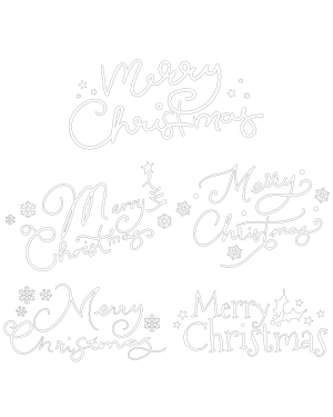 Whimsical Merry Christmas Patterns
