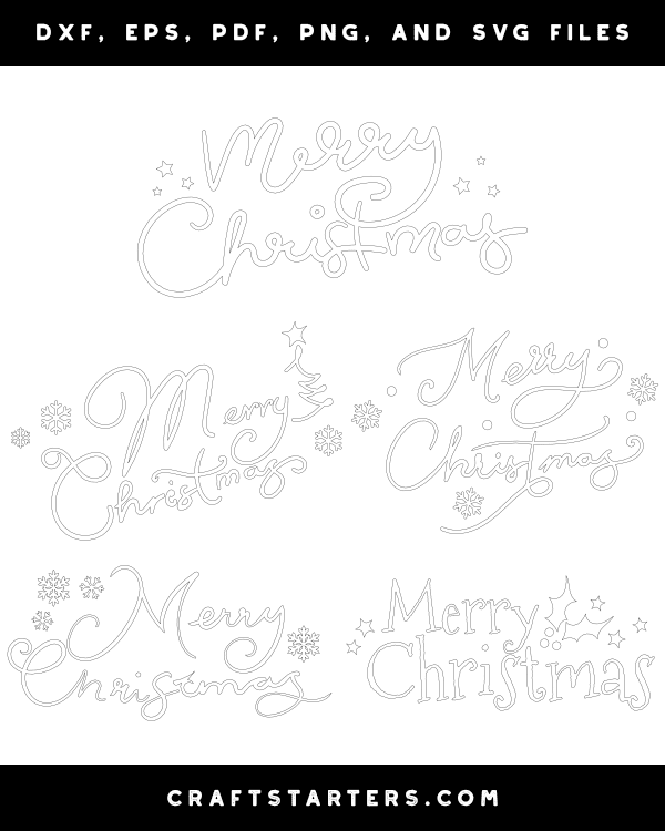 Whimsical Merry Christmas Patterns