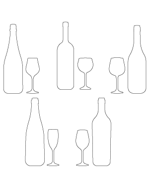 Wine Bottle and Glass Patterns