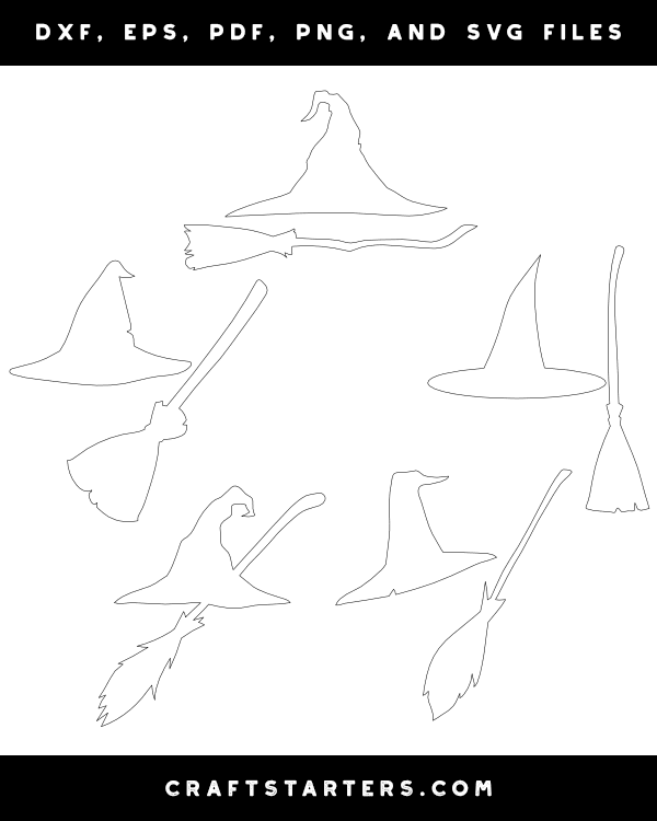 Witch Hat and Broom Patterns