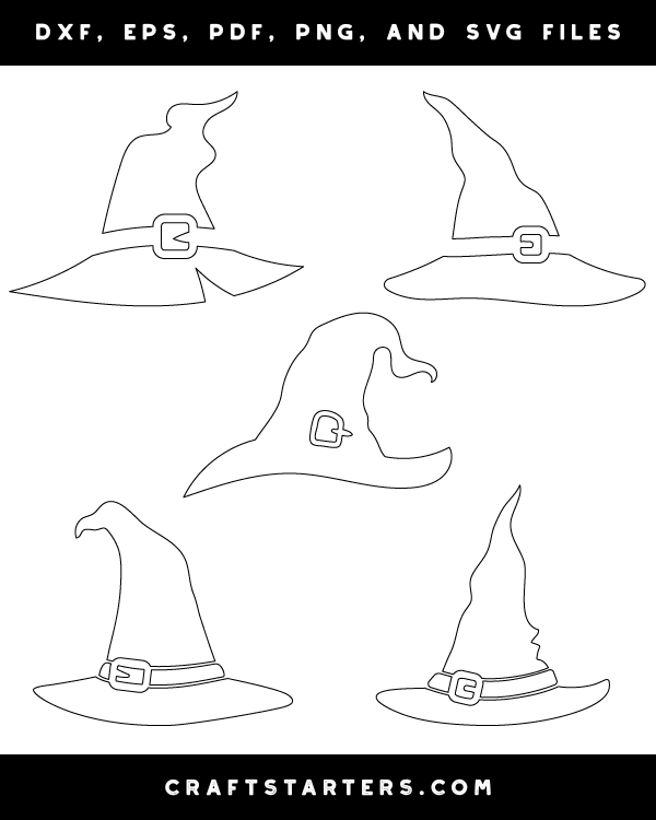 Witch Hat with Buckle Patterns