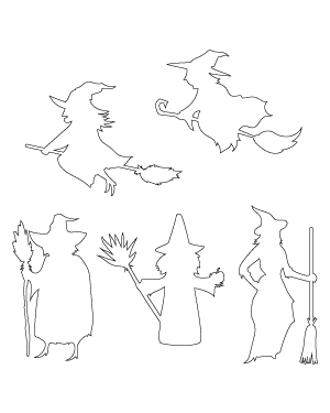 Witch With Broom Patterns