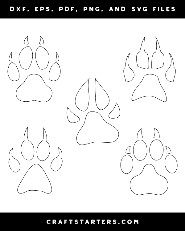 Wolf Paw Print Patterns