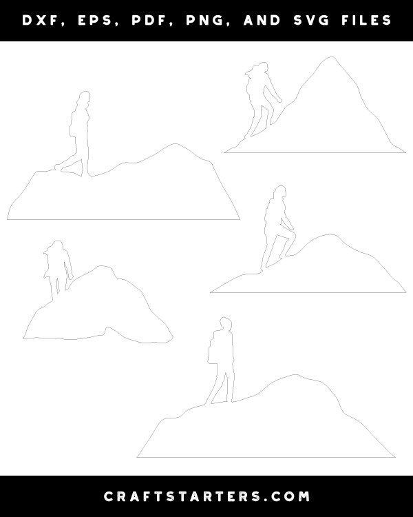 Woman Walking on Mountain Patterns