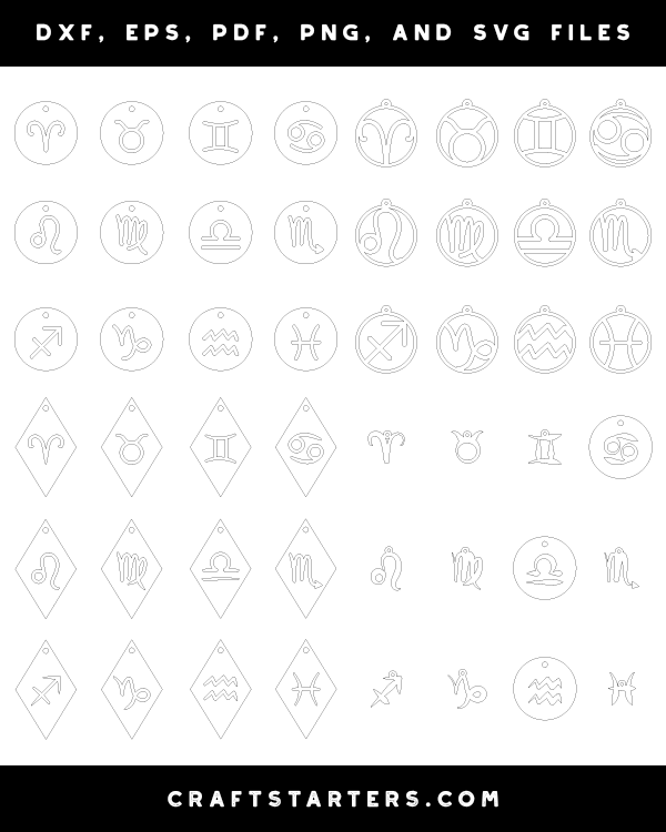Zodiac Sign Earring Patterns