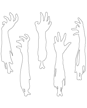 Zombie Arm with Bone Patterns