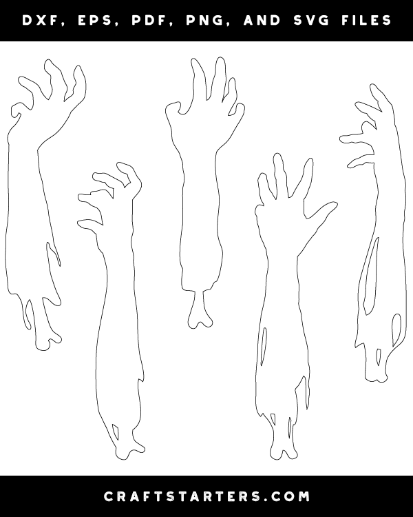 Zombie Arm with Bone Patterns